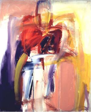 Malerei auf Leinwand – <b>o.T.</b>, Acrylfarbe auf Leinwand, 145 x 125 cm, 1992
