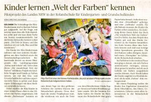  – „The wonderful world of color” - „Rheinische Post“- Press report from 15.3.2013