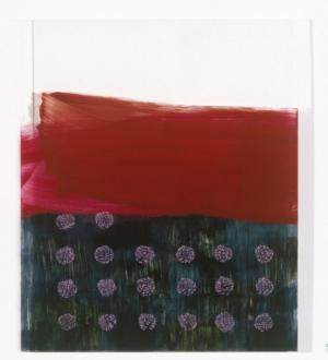 Malerei auf Acrylglas 1 (bis 2008) – <bUntertage</b>, Acrylfarbe hinter Plexiglas, 60 x 50 cm, 2006